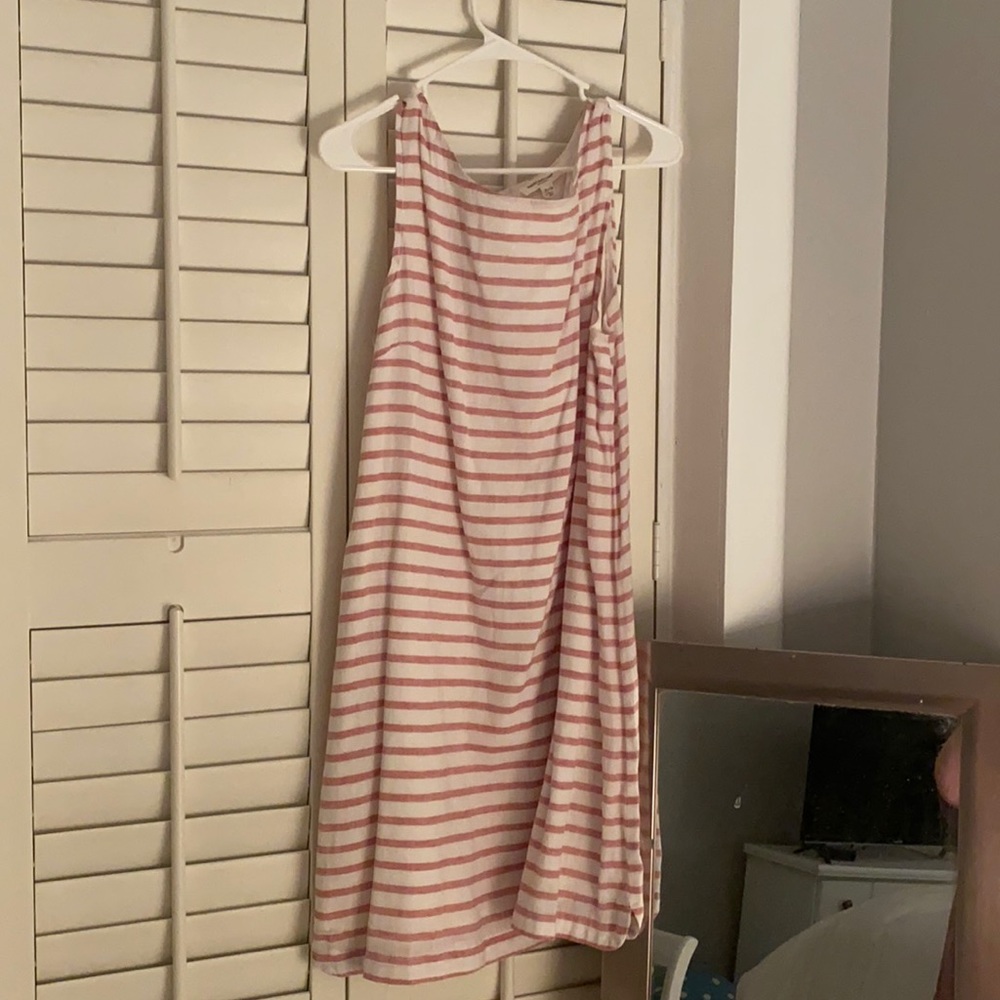 NWOT Linen Striped Dress